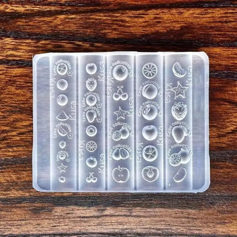 G92D قالب سحر أظافر الفاكهة قالب سيليكون قابل لإعادة الاستخدام لتصميم فن الأظافر بنفسك