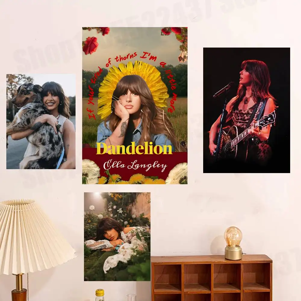 Dandelion Singer E-Ella L-Langley Poster HD Art Sticky Wall Waterproof For Bedroom Game Room Wall Home Decor Gifts
