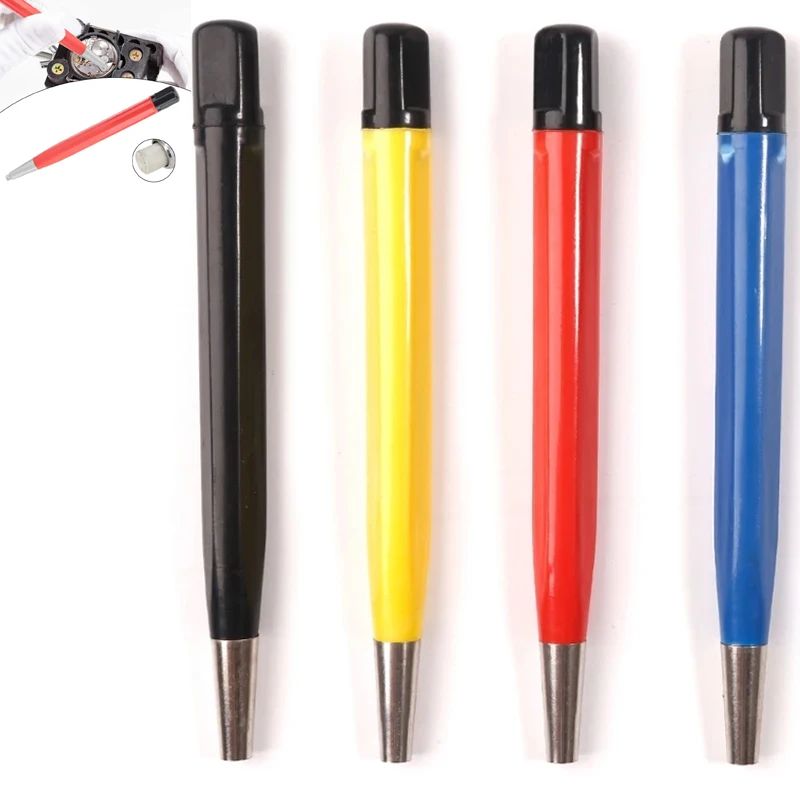 4Pcs Rust Removal Brush Pen Glass Fiber / Brass /Steel /Nylon Brush Pen Shape Watch Jewelry Parts Polishing Cleaning Tool Set