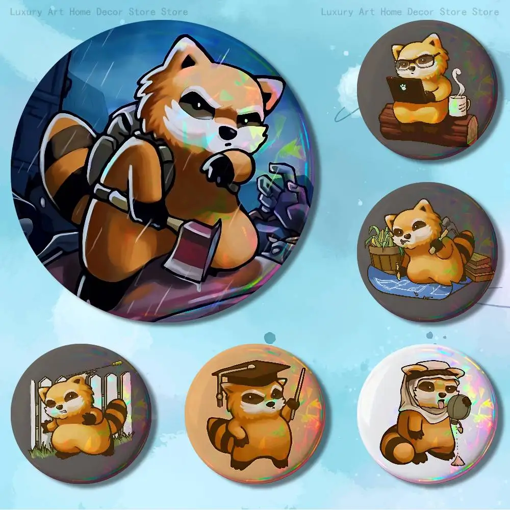 P-Project Z-Zomboid Game Spiffo Insignia Badge Case For Decoration 44mm 32mm 58mm Round Tinplate Pin Brooch Gift