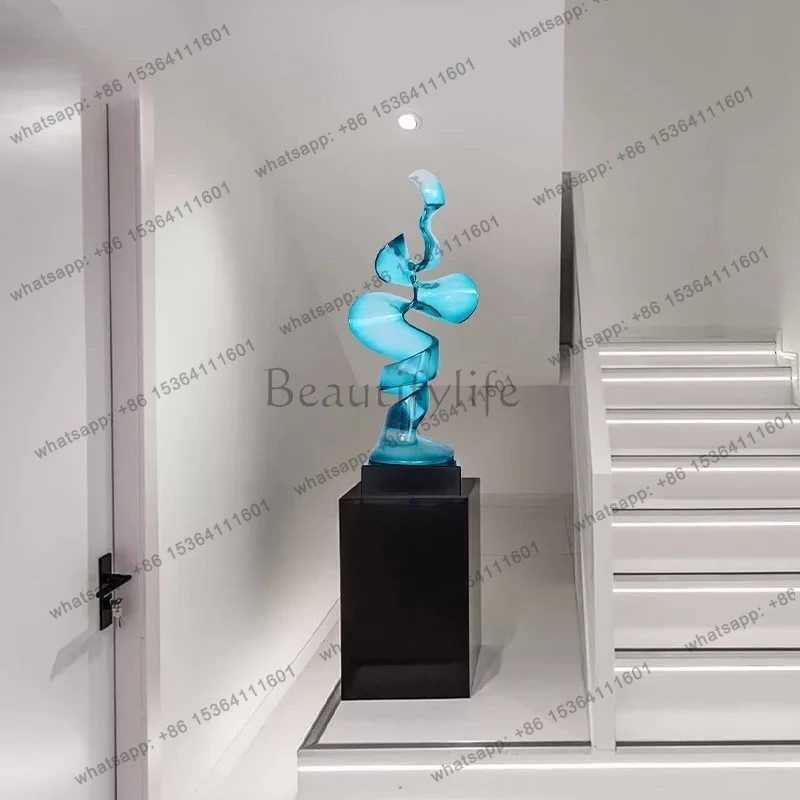 Entrance ornaments, living room decoration, advanced sense of floor height, vertical abstract art, resin sculpture