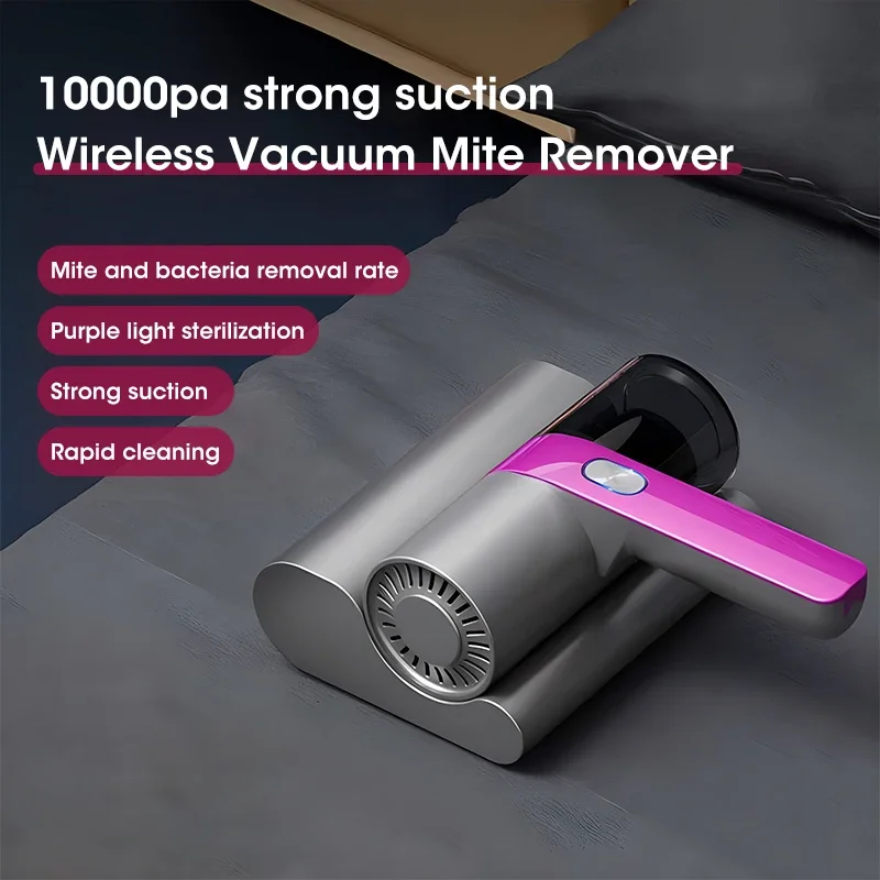 10000Pa Handheld Vacuum Mite Remover Duster for Home Bed Quilt UV Sterilization Disinfection Dust Wireless Vacuum Cleaners