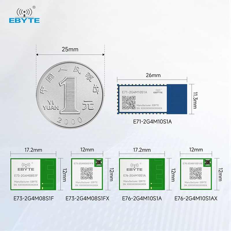 

BLE6.0 TL7215D/nRF54L15 Chip EBYTE BLE Module 2.4GHz Long Distance Communication SoC Test Kit Low Power Module