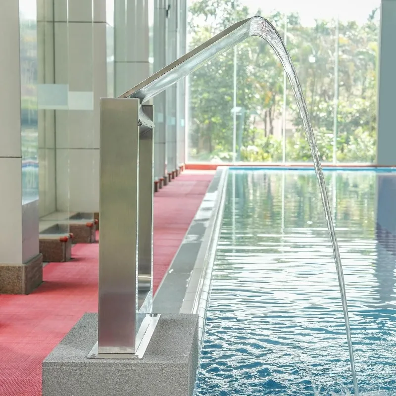 #q-304 Steel 180° Rotating Waterfall Spillway Adjustable Spray for Pools Gardens High-End Resorts Luxury Residences Parkso*