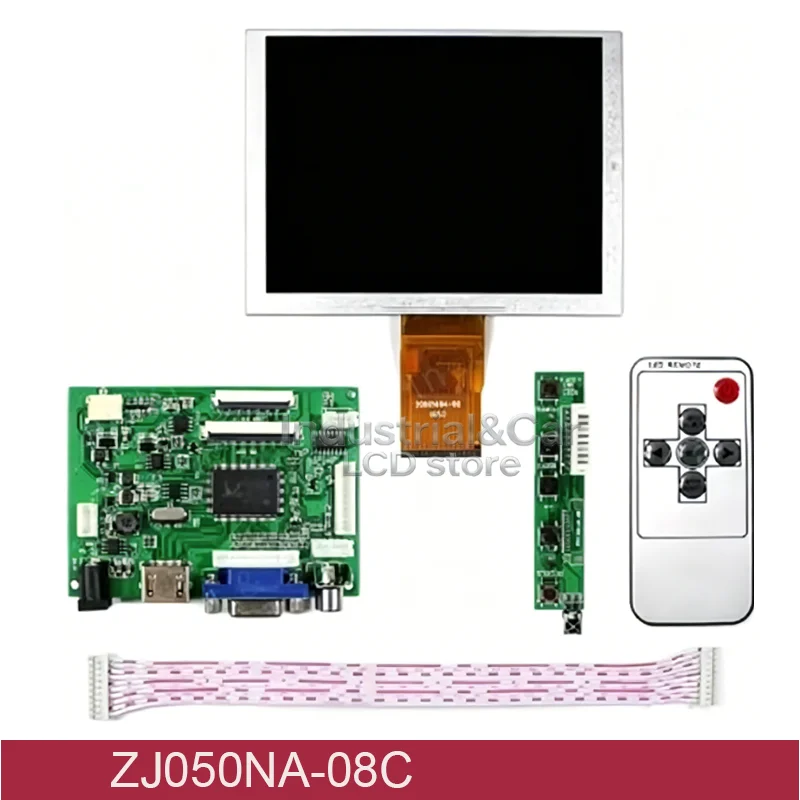 Original 5 Inch ZJ050NA-08C LCD Display Screen Panel With AV HDMI VGA Controller Board 640*480 ZJ050NA 08C