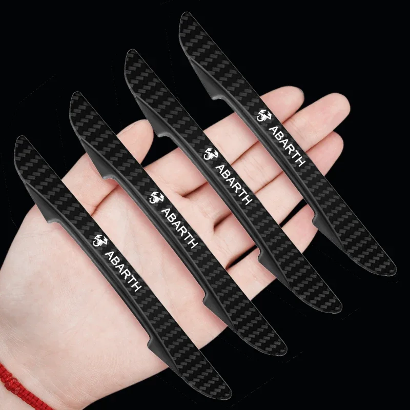 

4Pc Car Door Protector Guard Strip Scratch Protector bumper sticker For Abarth 595 Competizione Carbono 500 Puto Car Accessories