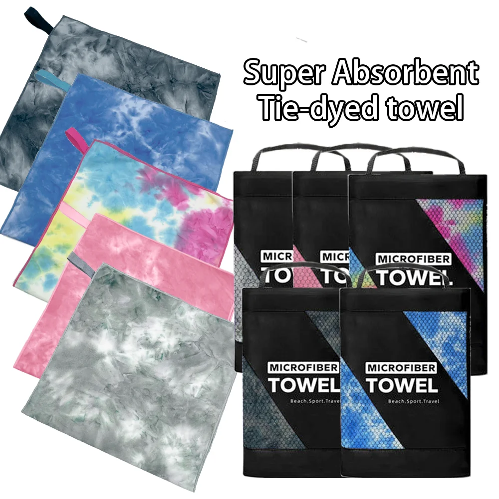 

Soft & Comfortable Tie-Dye Towel, Microfiber Quick-Drying Towel, 50×110cm Pool Towel, High Water Absorbent Fitness & Bath Towel