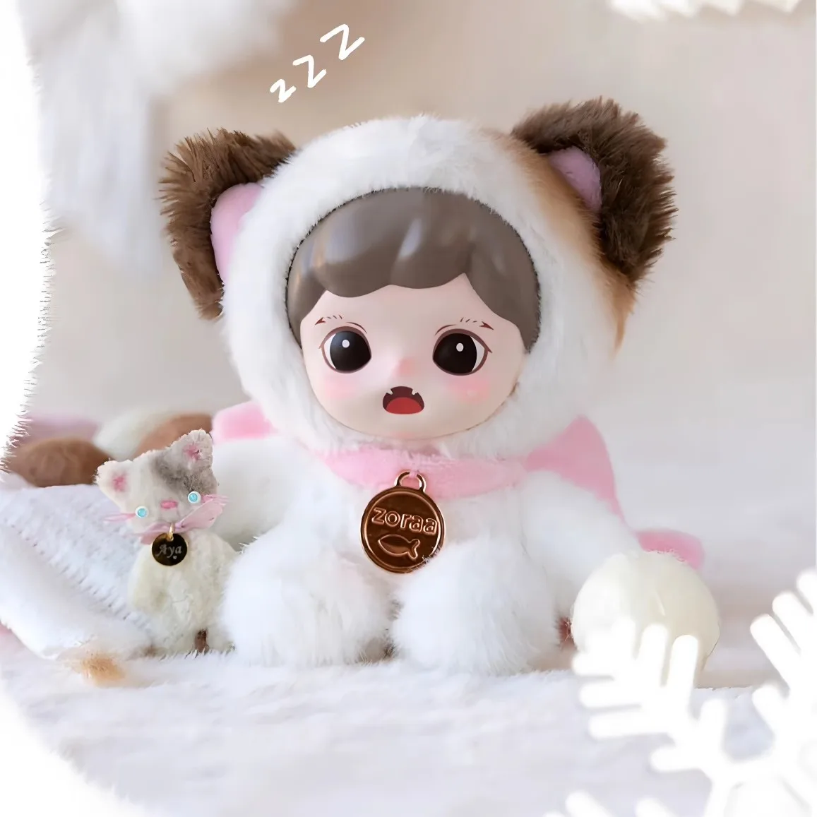 Zoraa Fluffy Cabin Series Blind Box Kawaii Vinyl Plush Doll Cute Action Figure Mystery Box Doll Collect Girl Birthday Gift