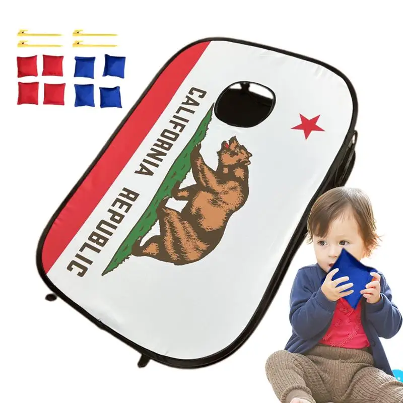 

Kids Bean Bag Toss Game Toss Toys With 8 Bean Bags Portable Outside Lawn Activities Toy For Children Aged 3-8 Years