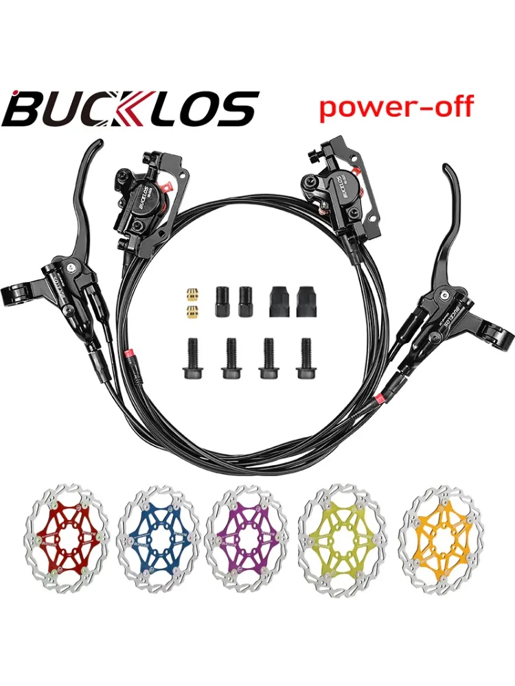 AliExpress BUCKLOS 2Pistons E-Bike Hydraulic Disc Brake Set 2PIN Power-Off Electric Scooter Bike Hydraulic Brake Set Folding Bicycle Brakes