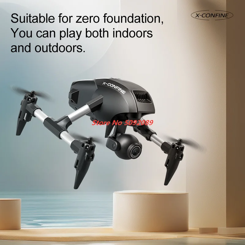 8K HD Dual Camera WIFI FPV RC Drone 2.4G Optical Flow Positioning Remote Control Quadcopter Headless Trajectory Flight 3D Roll