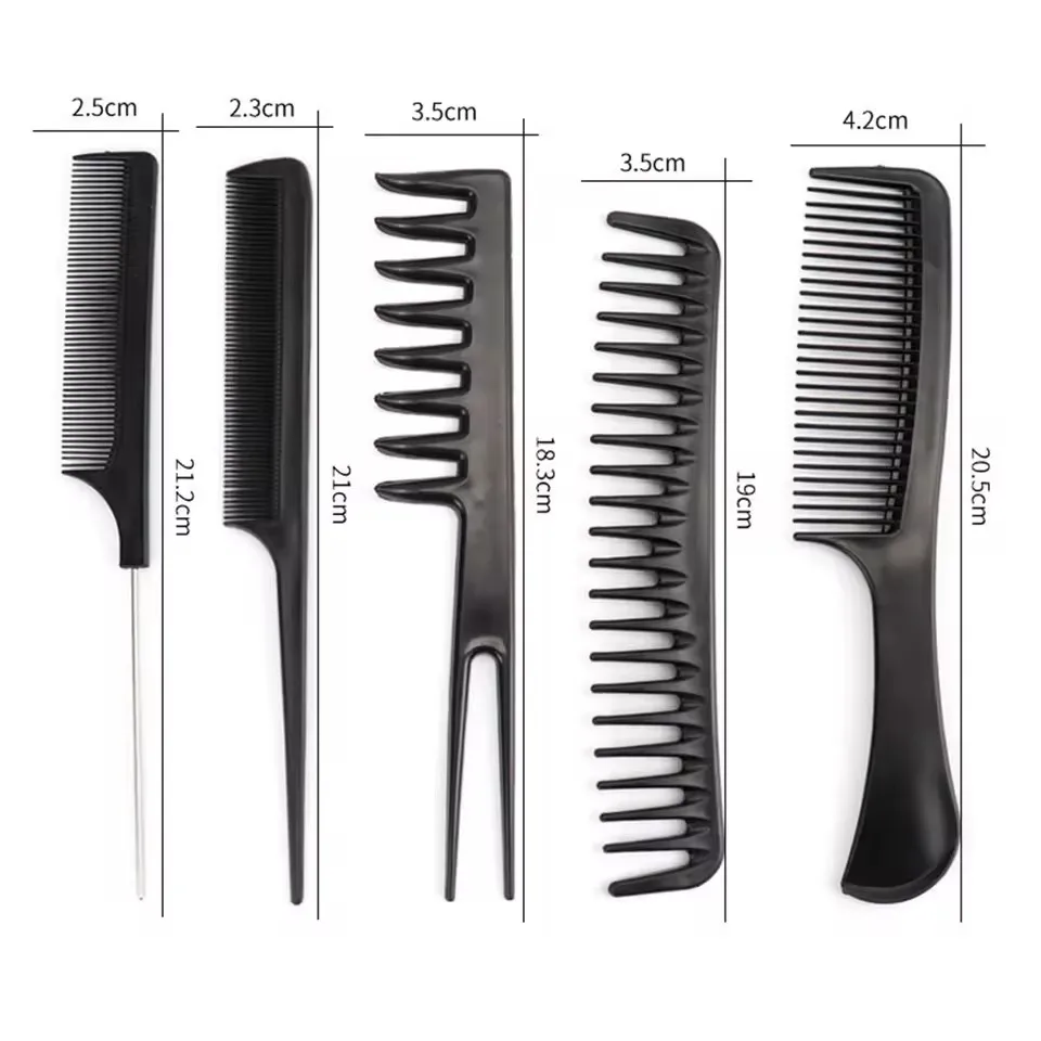 New Barber Hairdressing Combs Multifunction Hair Detangler Comb Anti-static Haircare Hairstyling Tool Set Stylist Accessories