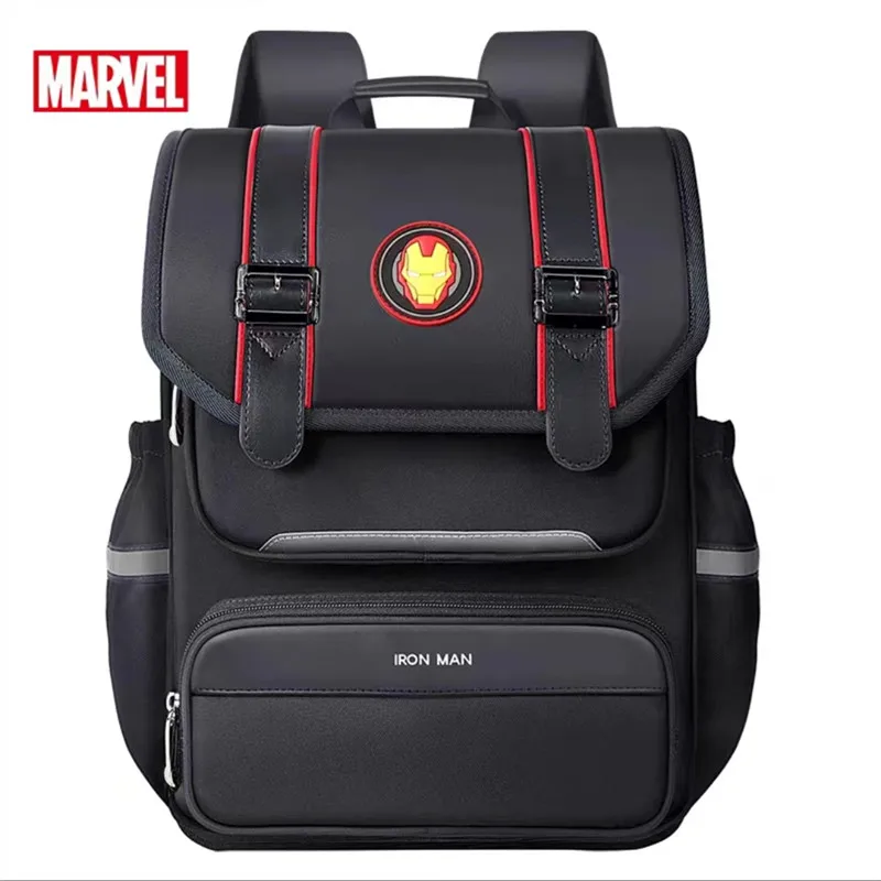 Imagem -06 - Disney Escola Bolsa para Meninos Estudante Primário Ombro Ortopédico Mochila Homem Aranha de Ferro Capitão América Grau 15 Mochila 2023