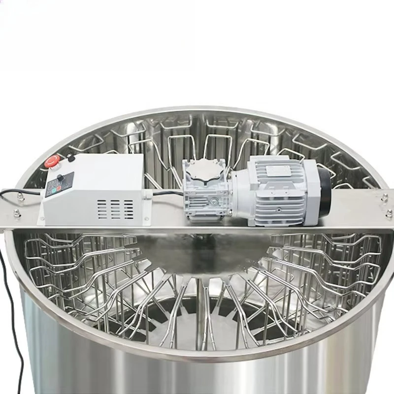 24-Frame Stainless Steel Electric Honey Extractor New Condition Beekeeping Honey Processing Machine Square Base Honey Separator