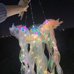 Mermaid Theme Party Decor DIY Jellyfish Lantern Under The Sea Colorful Jellyfish Little Mermaid Ocean Parti Decor Baby Shower