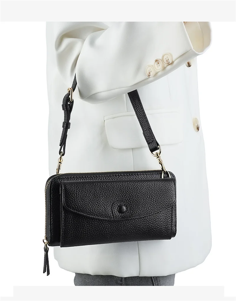 Multifunktionale Echtleder-Geldbörse 2026 Neue Kartenhalter-Damenbörse Modische Damen-Abendclutch aus Rindsleder – Detail 1