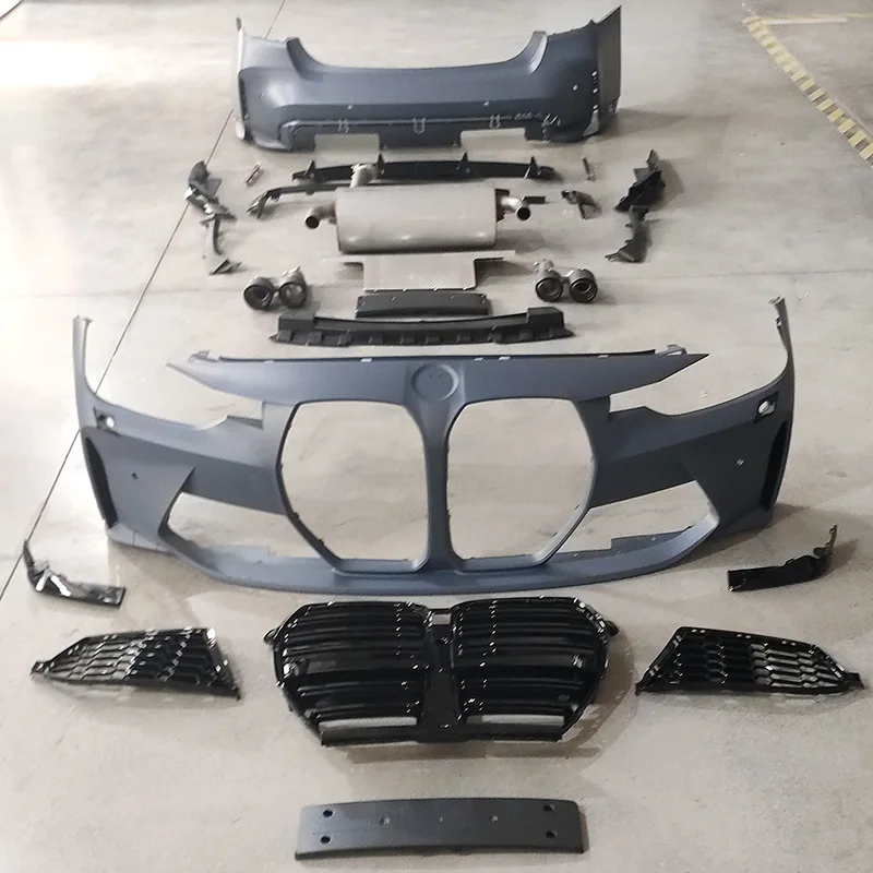 New Style GLE53 For AMG Rear Body Kit for benz GLE W167, Tail Lip, Exhaust Trim and Electroplated Black/Silver Rear Diffuse