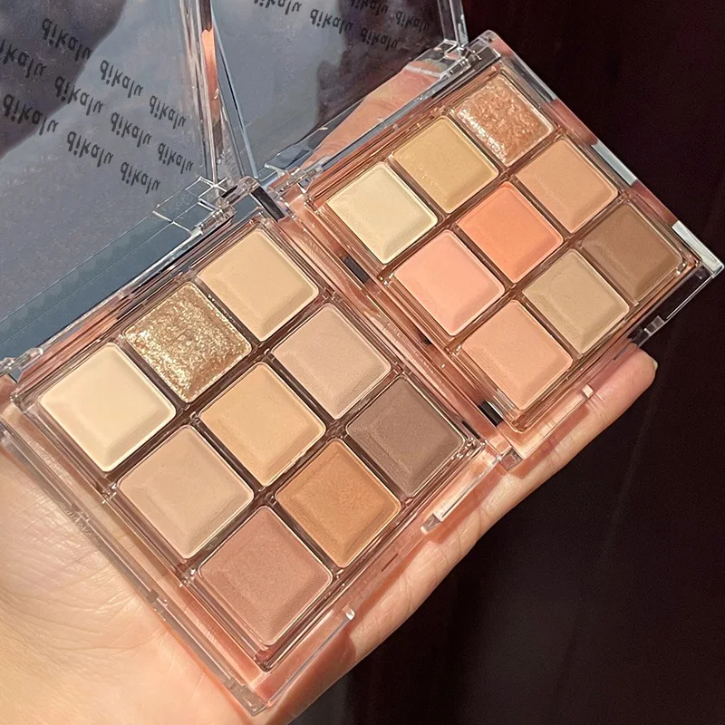 Punk esfumaçado sombra de olho preto rosa paleta perolado fosco paleta de sombra de longa duração olhos base sombra em pó cosméticos