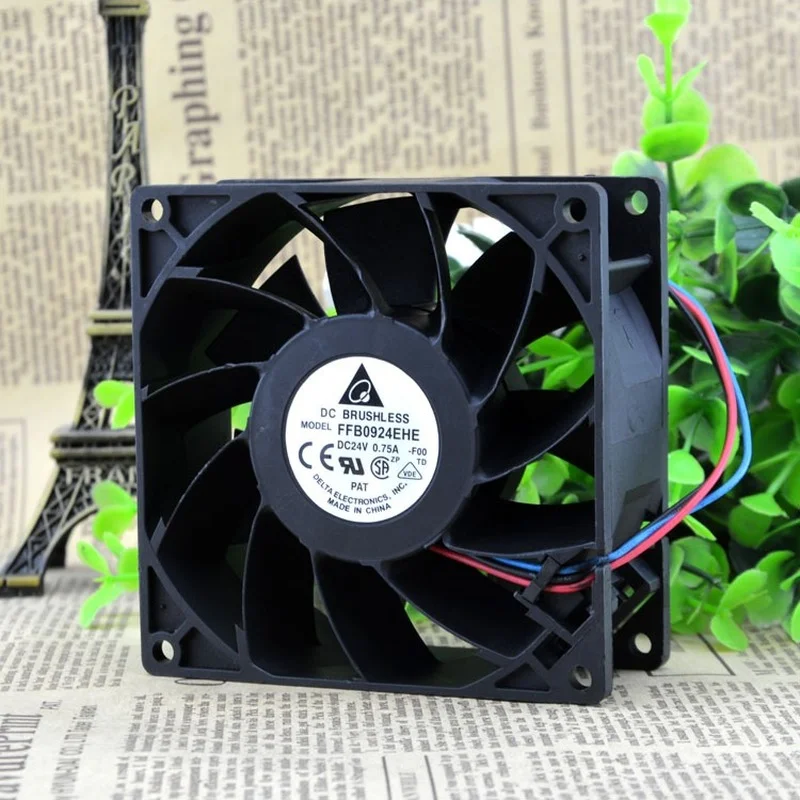 New cooler Cooling Fan For Delta FFB0924EHE 24V 0.75A 9038 9238 9CM ABB Server Inverter Axial Fan