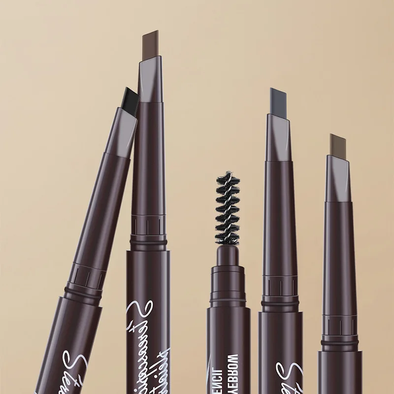 Augenbrauenkosmetik-Stift, wasserdicht, doppelköpfiger Augenbrauenstift, schweißfestes Augenbrauengel, Tattoo-Stift, Kosmetik