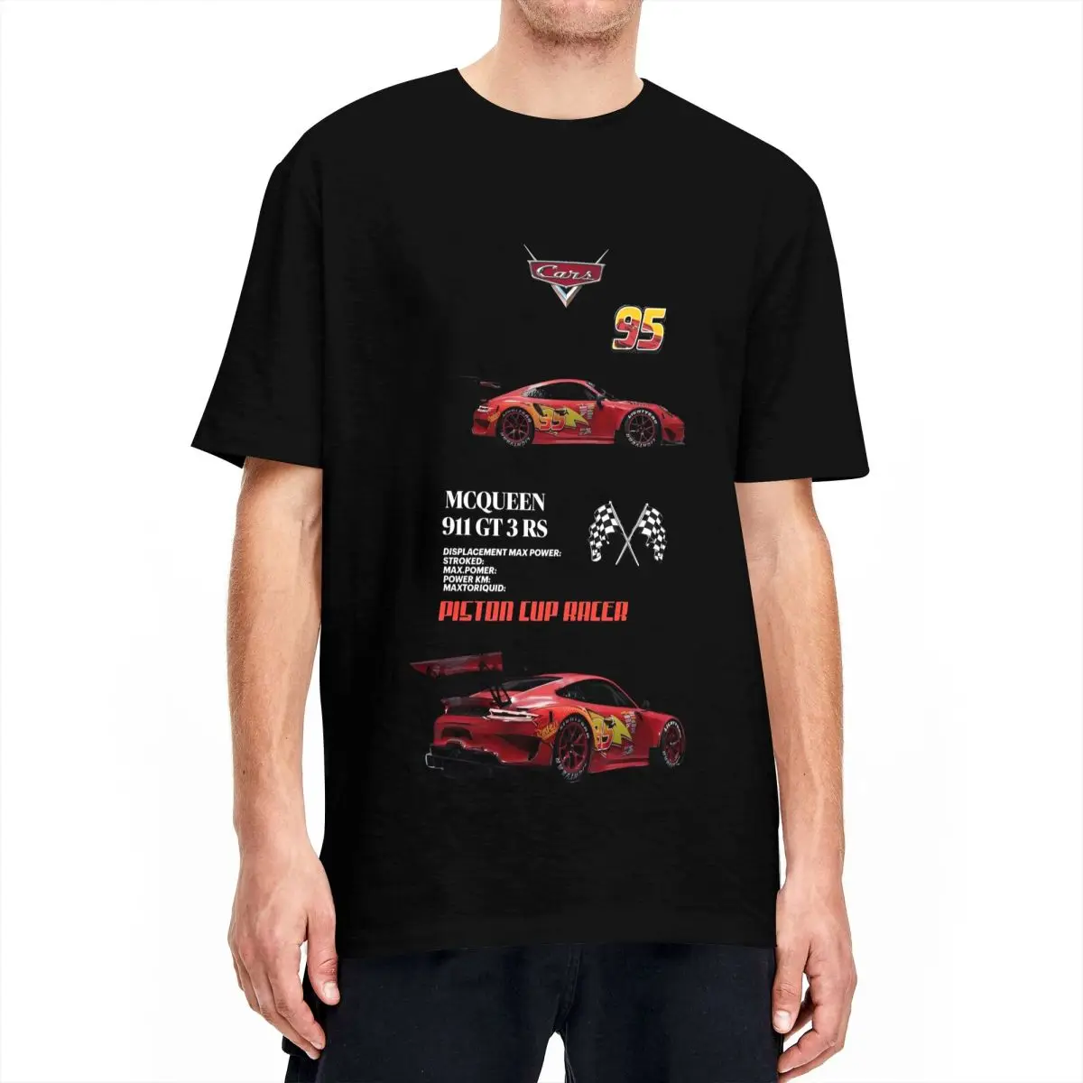 Toy Story Lightning McQueen T-Shirt Men's Sally Carrera Streetwear Cotton T Shirts Summer Crew Neck Fashion Tees Big Size Tops