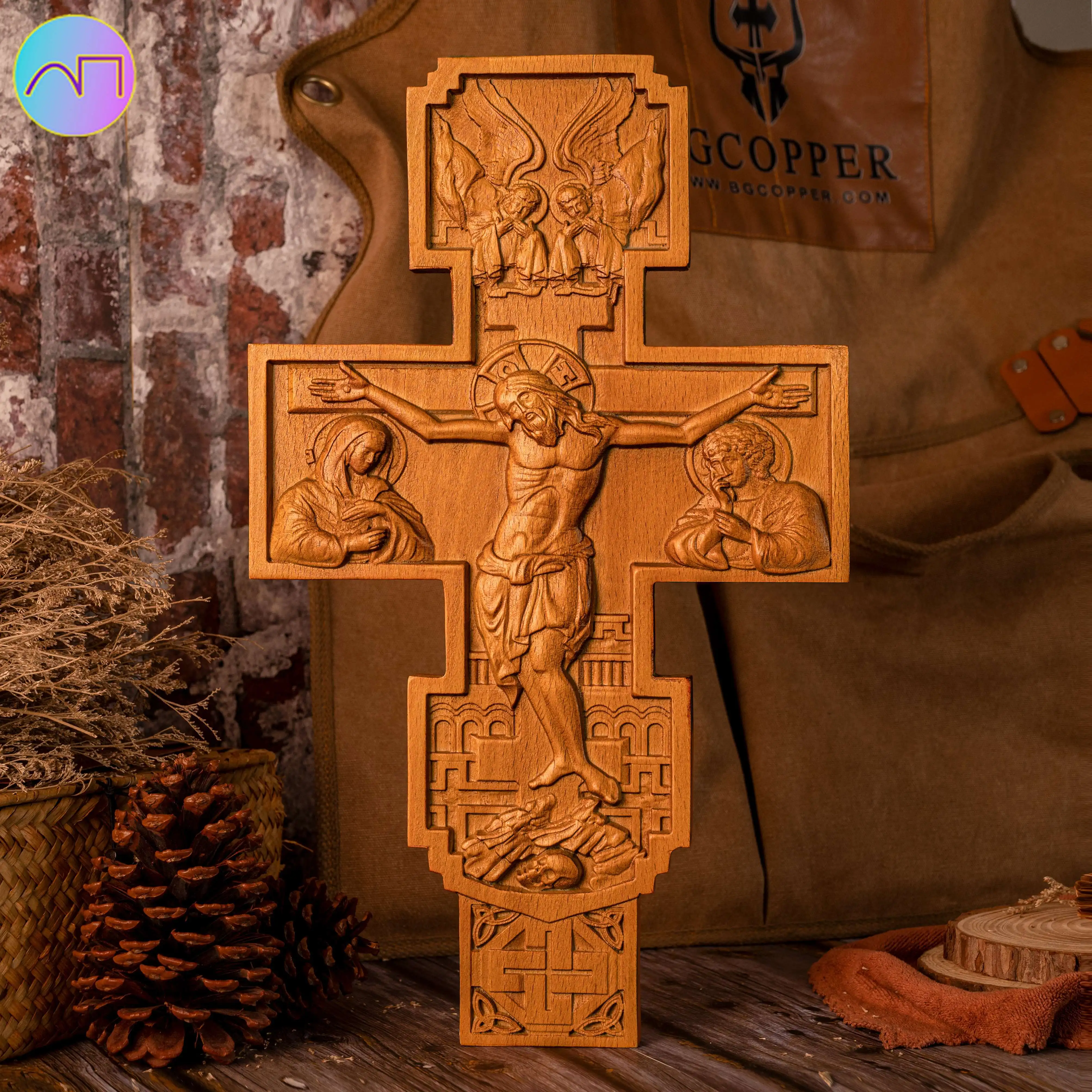 

Orthodox Cross Religious Products, Wooden Cross Decoration, Church Decoration, Home and Farmhouse Wall Decoration