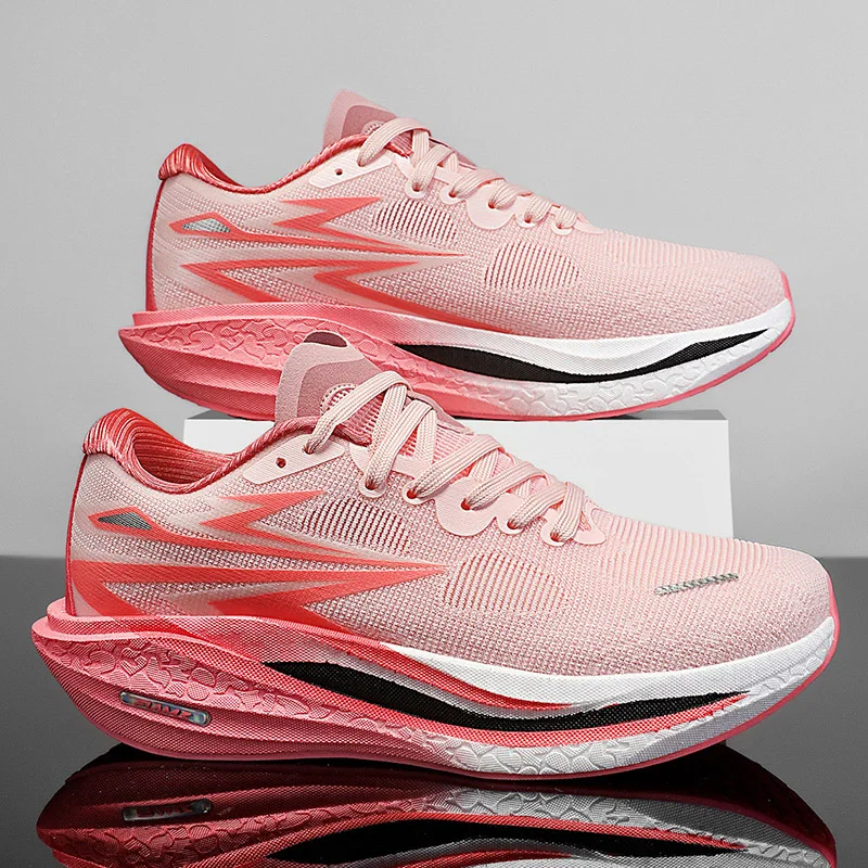 Men Running Shoes New Carbon Board Marathon Sports Shoes Breathable Lightweight Trend Women's  Athletic Sneakers view 6