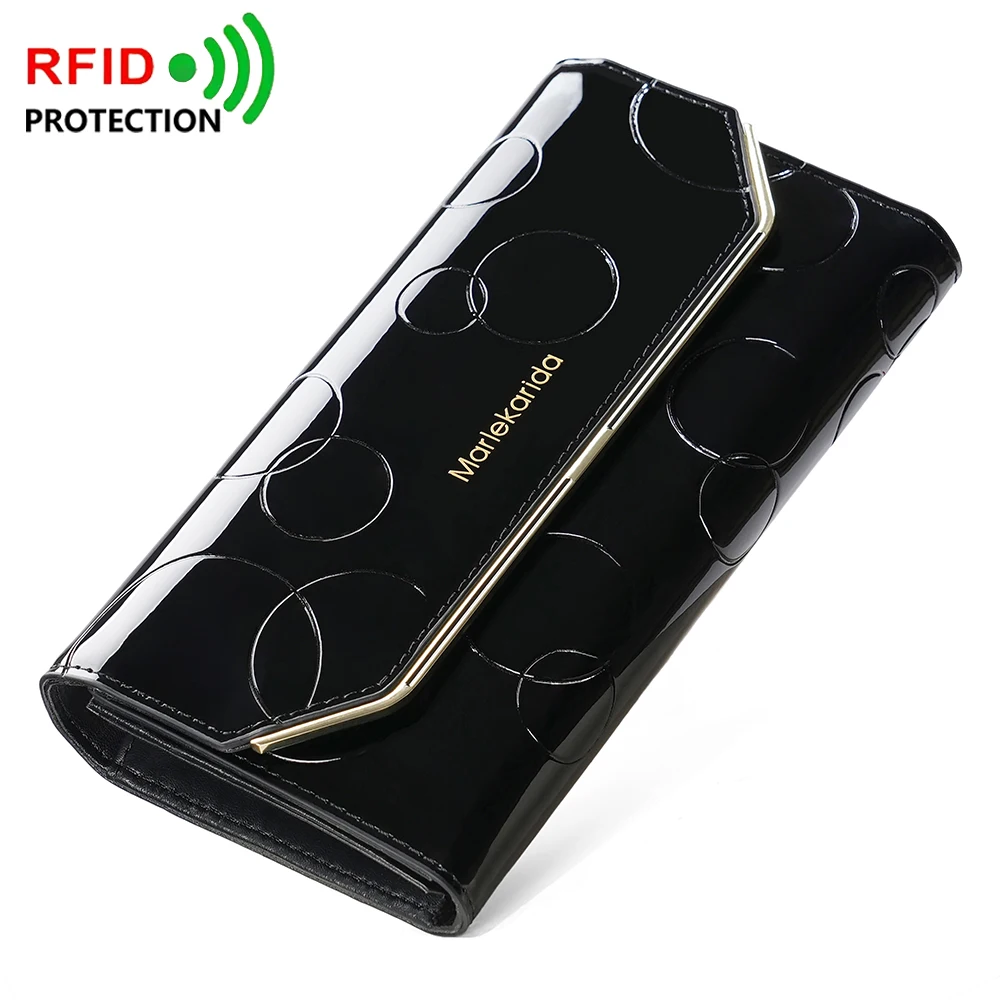 

Классические кошельки для женщин, кожаные держатели для RFID-карт, кошельки, женский длинный кошелек-клатч с карманом для монет на молнии, сумки в подарок