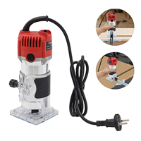 800W Electric Wood Router 6.35mm Woodworking Trimmer Milling Engraving Cutting Machine for Wood Grooving Edge Trimming 30000RPM