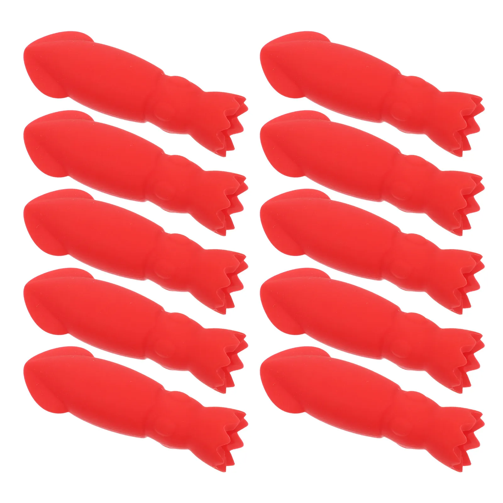 

10pcs Silicone Squid Pencil Caps Chewable Sensory Pen Toppers For Oral Motor Skill Support Cute Fidget Classroom Chew
