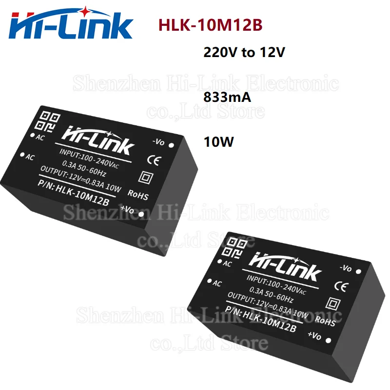 Hot 220v to 12V/5V HLK 10M03 10M05 10M09 10M12 10M24 AC-DC Power Module Mini Isolation Switch AC to DC 10W Power Supply Module