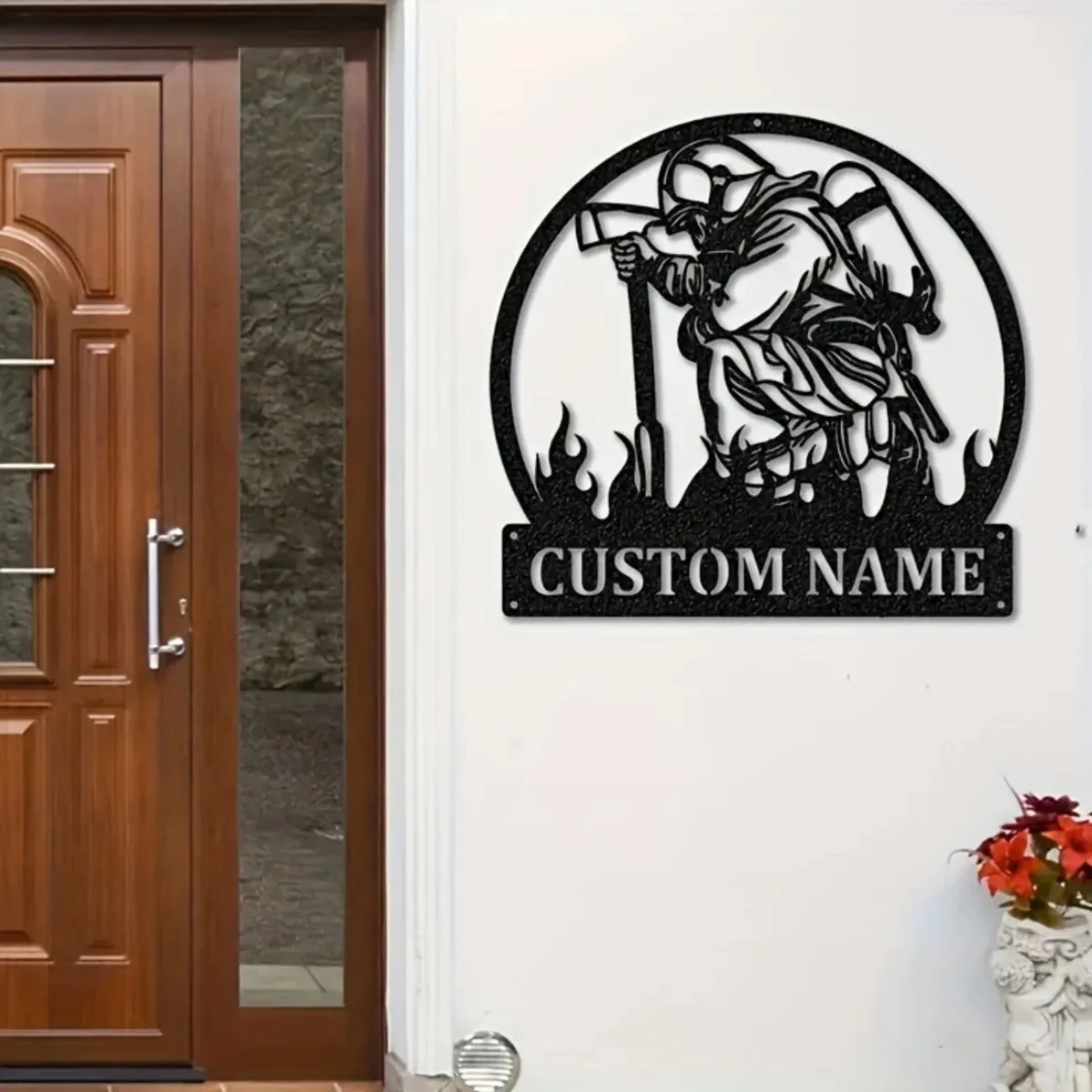 Custom Firefighter Metal Wall Art | Exquisite Craftsmanship | Ideal Gift for Firefighters | Versatile Indoor
