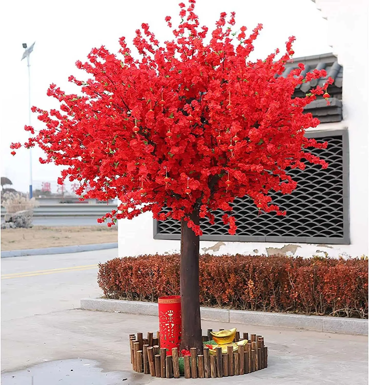 

Artificial Cherry Blossom Trees Simulation Wishing Tree Handmade Cherry Blossom Tree for Wedding Party Restaurant Mall Decor