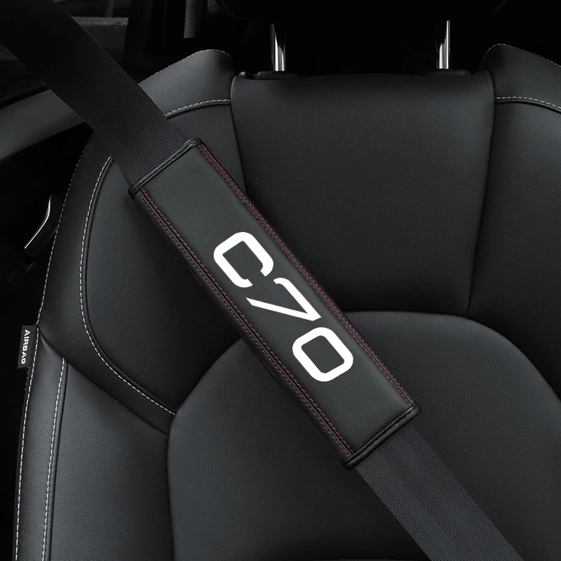 

Top layer cowhide seat belt cover For Volvo C30 C70 S40 S60 S80 S90 XC90 XC70 XC60 V40 V60 V70 V90 R DESIGN auto accessories