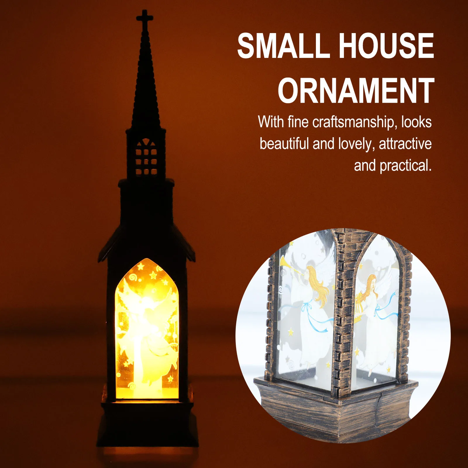 

1Pcs LED Small Wind Light Christmas Ornament Desktop Decor Luminous Night Light Home Tabletop Decoration Christmas Gift