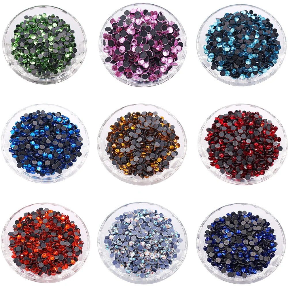 Hot 288pcs-1440pcs Hotfix Rhinestones Glue Flatback Crystals Stones Fabric Glass Beads DIY Iron On Rhinestones for Clothes Gems