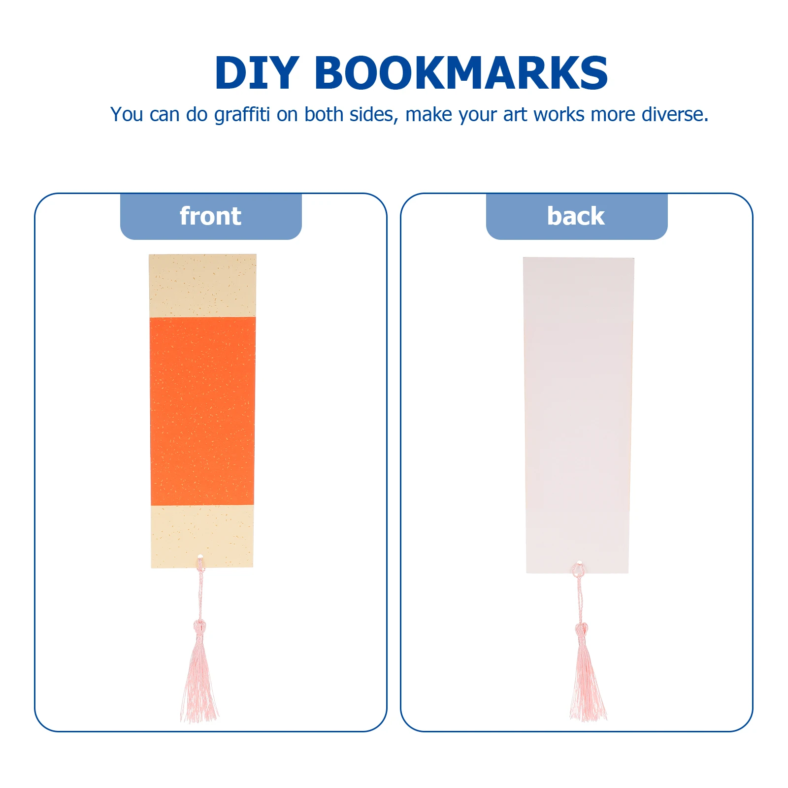 

Creative Batik Bookmarks 2 Packs Paper DIY Blank Delicate Wax Dyed Page Markers Tassel Student Craft Premium Easy Paint Long Use
