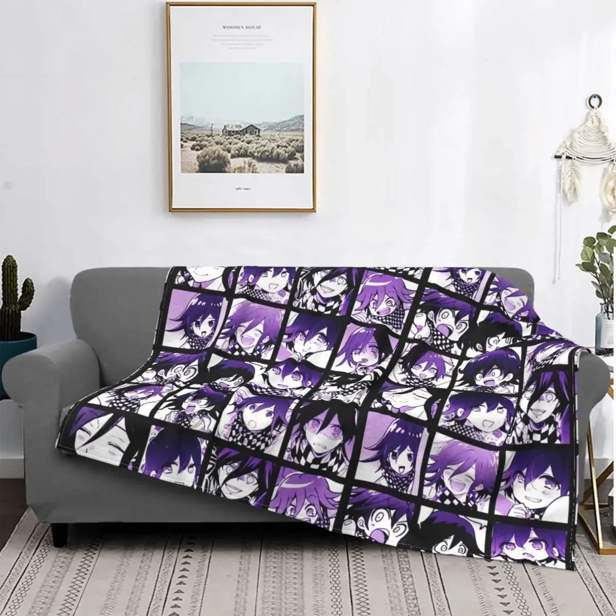 

Kokichi Manga Collection (Colored) Throw Blanket Cute Blanket Comfortable Blanket Bed Cover Office Multifunction Travel Blanket