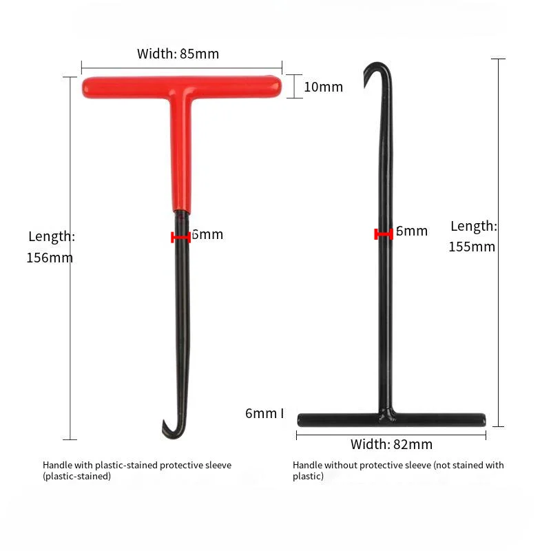 용수철 제거 유지 보수 도구 오토바이 배기 용수철 후크, T-핸들 배기 용수철 풀러 장착 후크