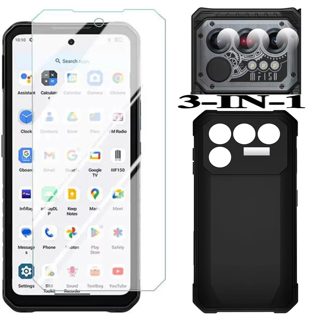 3-in-1 Case + Camera Tempered Glass On FOR IIIF150 Raptor 5G 6.78