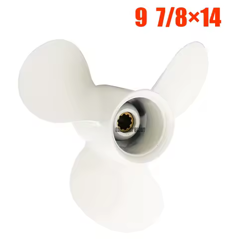 Propeller 9 7/8x14-F For Yamaha Outboard Engines 20HP 25HP 30HP F20 F25 F45 10 Tooth Spline RH 664-45952-00-EL