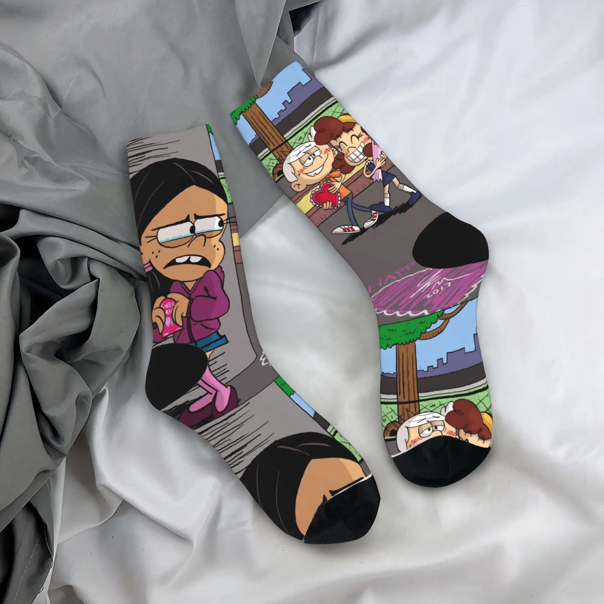 

L-Гукие домики, семейные чулки с героями мультфильмов, корейские носки для женщин и мужчин, теплые мягкие носки, осенние противоскользящие носки с рисунком для бега, подарок