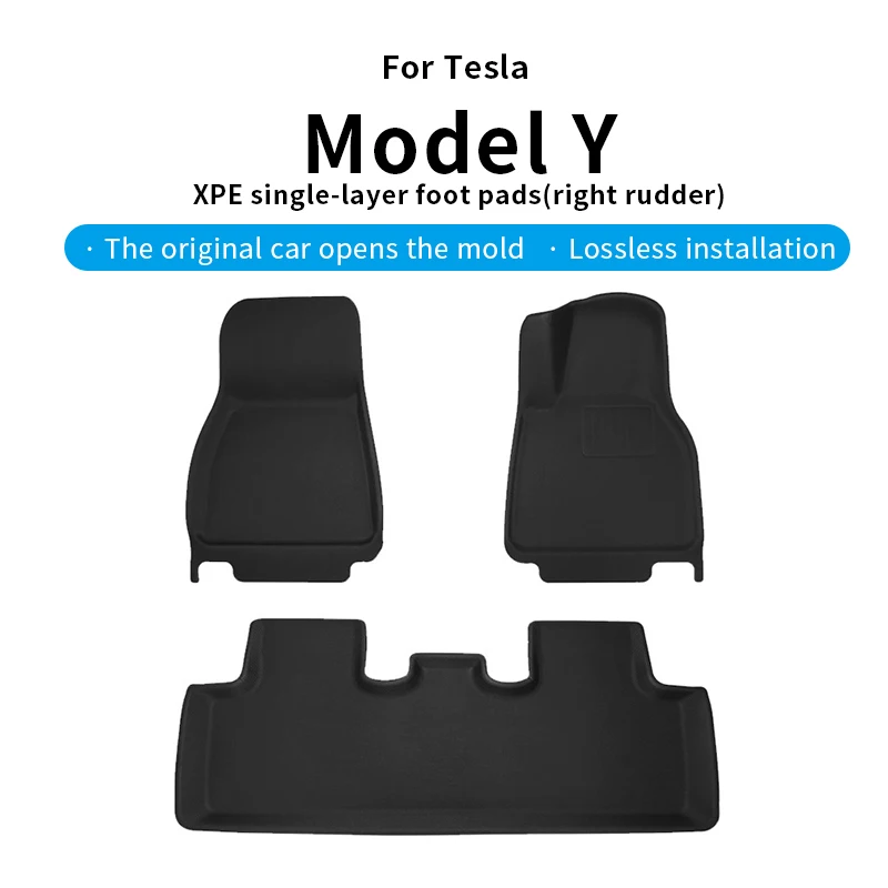 

For Tesla 2021-24Model Y XPE Floor Mats Black Pad Foot Pad Tesla Liner Fully Surrounded Floor Mats Used for Right-hand drive car