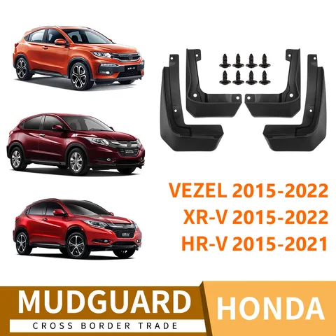 Брызговики для Honda Vezel XRV HRV 2015-2022, внешняя часть колес, брызговики, расширители крыльев, брызговики, аксессуары для грязи