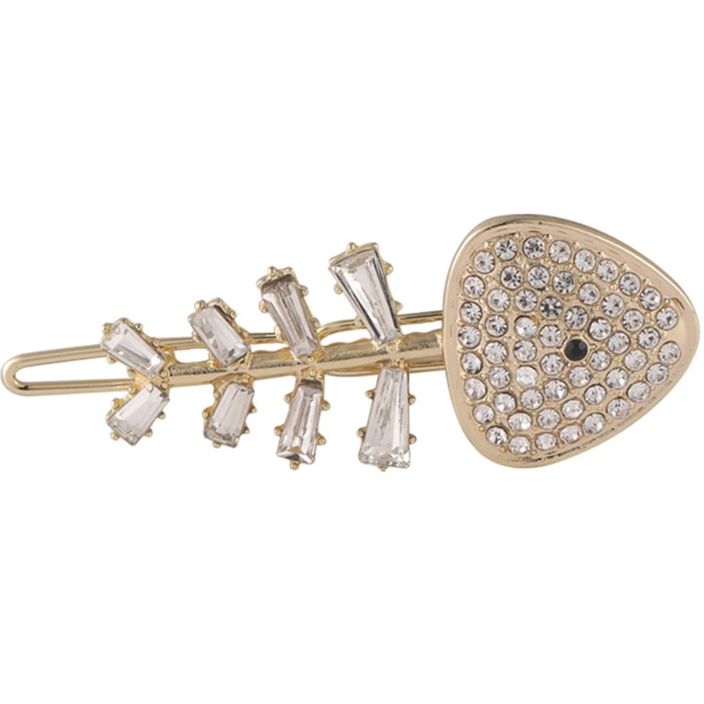 

Hairpin Snap Clips Barrettes Rhinestone Accessories Women Girls Styling Hairpins Decorations Metal Alloys Non Fading Damage Free