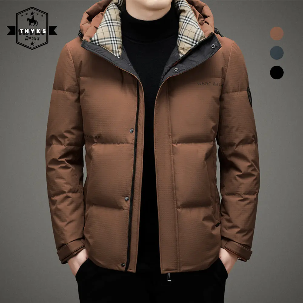 Autunno e inverno piumino d\'anatra bianco giacche Casual con cappuccio corte da uomo moda parka caldo a prova di freddo 2022 cappotti di nuova moda