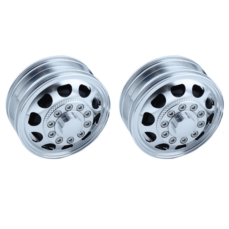 NONE 2 Stück RC-Truck Metall 20mm/25mm Breite Radantrieb/Lagernabe Felge für 1/14 Tamiya SCANIA 770S 56368 VOLVO ACTROS MAN Modellauto 10