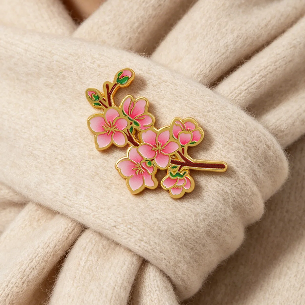 Cherry Blossom Enamel Pin Sakura Brooch Lapel Pins Badge on Backpack Clothing Accessories Fashion Jewelry Friends Gifts view 5