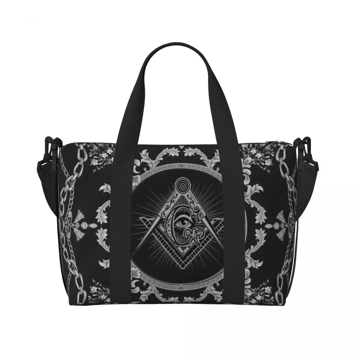 

Пляжная большая сумка на заказ для масонства в стиле барокко, женская масонская сумка с большим отделением, пляжные дорожные сумки для спортзала