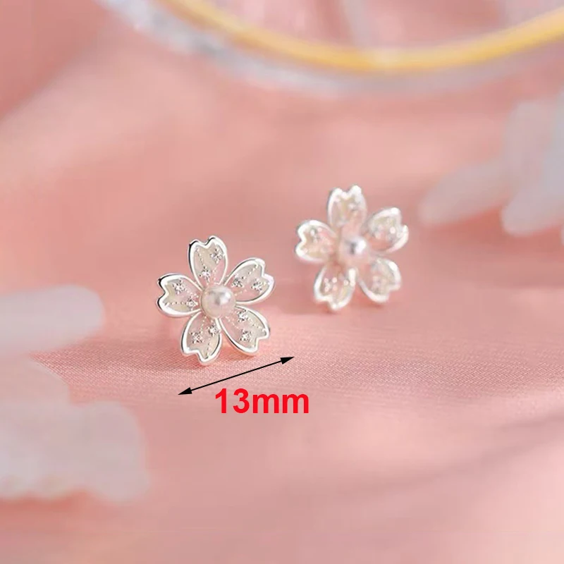 925 Silver Needle Artificial Pearl Lace Flower Stud Earrings For Women Classic Fashion Jewelry Light Luxury Accessories